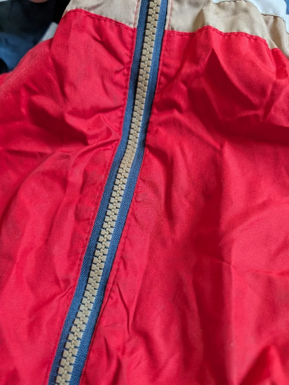 Ixtreme Red Blue Hooded Zipper Windbreaker Jacket Lined Jacket Size 24 Months